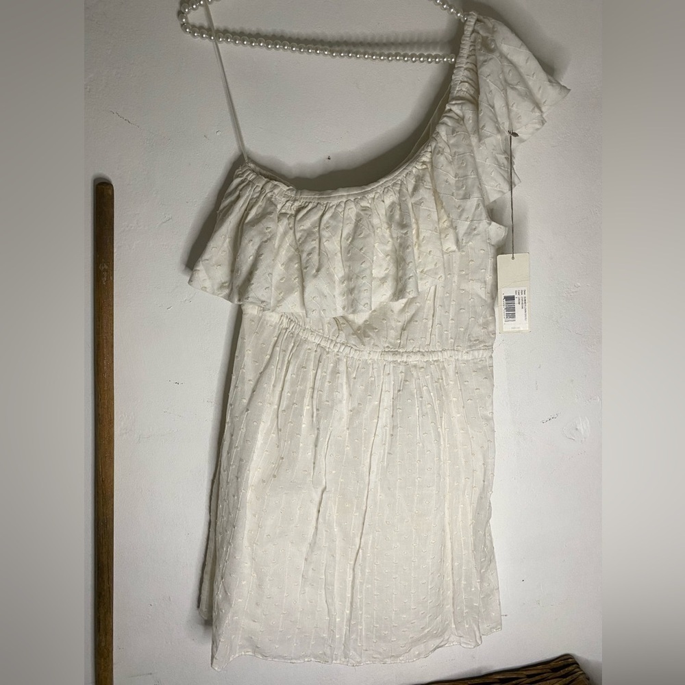 Rebecca Taylor White dress Asymmetrical Ruffled Sundress mini - Picture 7 of 13